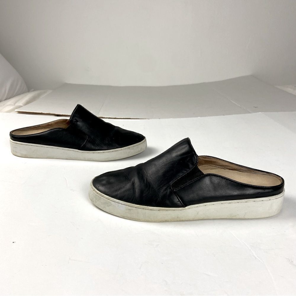 Vionic Dakota Black Leather Slide Sneakers Slip-on Walking‎ Women’s Size 9.5